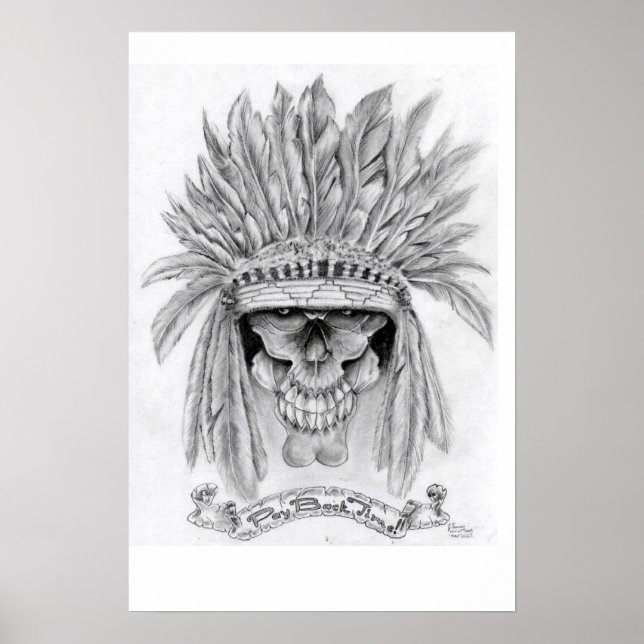 indian head skalle poster (Framsidan)
