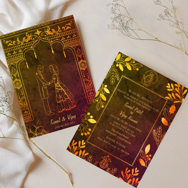 Indian Hindu Bröllop Ganesha Inbjudningar (Skapare uppladdad)