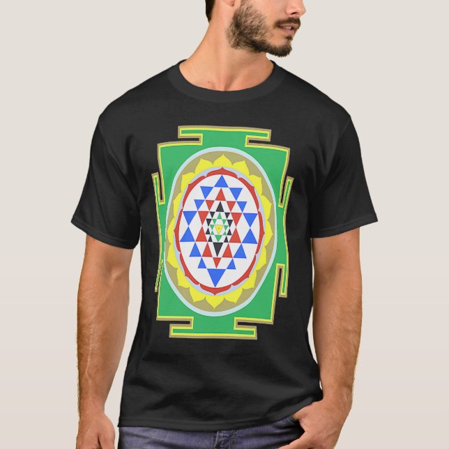 Indian Hindu Wedding  for Indians Sri Yantra Diagr T Shirt (Framsida)