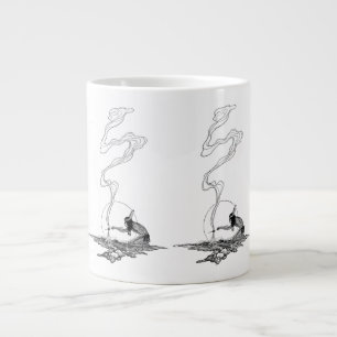Indian i sin ensamhet av NC Wyeth Vintage västern Jumbo Mugg