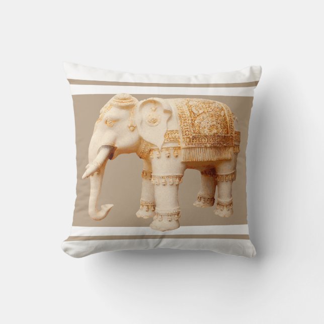 Indian Ivory Elephant Kudde (Framsida)