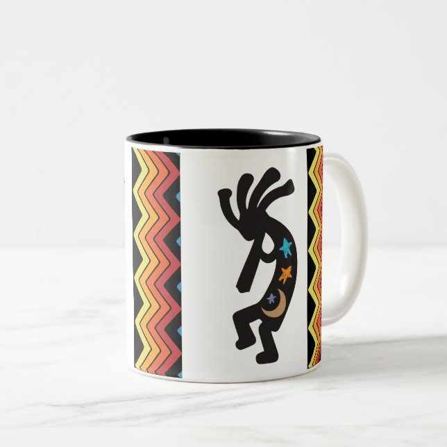 Indian Kokopelli Two-Tone Coffee Mugg (Framsida höger)