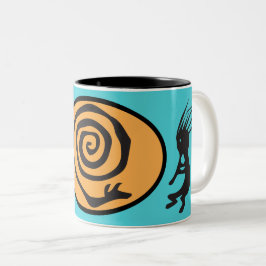 Indian Kokopelli Two-Tone Coffee Mugg