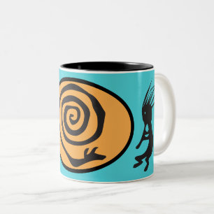 Indian Kokopelli Two-Tone Coffee Mugg
