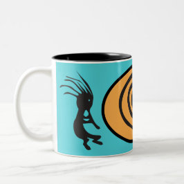 Indian Kokopelli Two-Tone Coffee Mugg