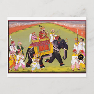 INDIAN MAHARAJA ON ROYAL HUNT RIDING ELEPHANT VYKORT