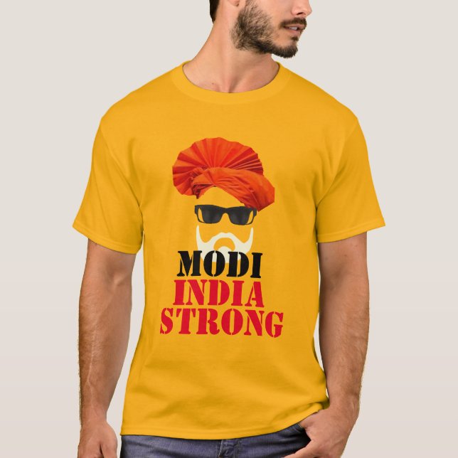 indian med stark stolthet t shirt (Framsida)