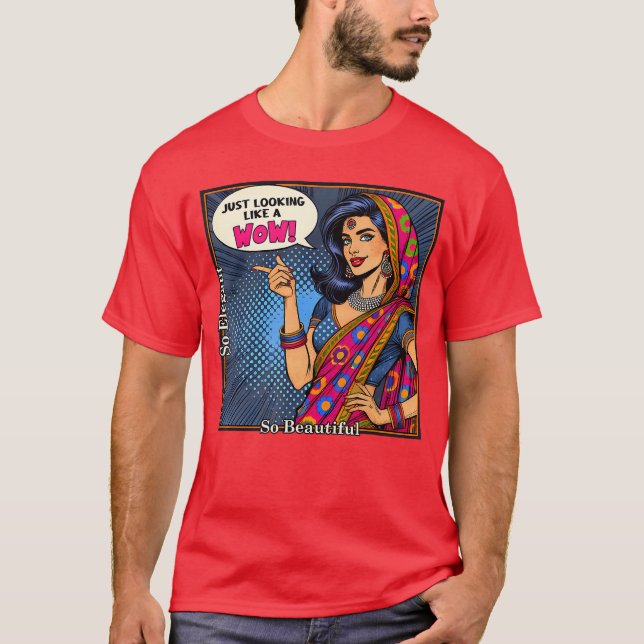 Indian Meet Me in India Funny Just Looking Like A  T Shirt (Framsida)