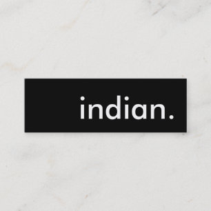 indian. mini visitkort
