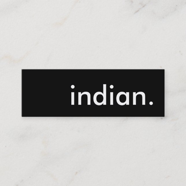 indian. mini visitkort (Framsida)