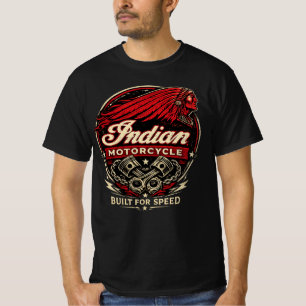 Indian Motorcycle Logotyp Herr Biker T-Shirt
