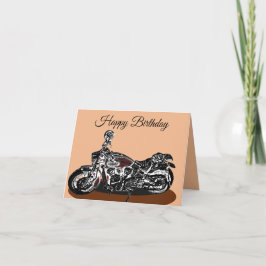 Indian Motorcykel Födelsedag Kort