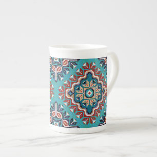 Indian Navajo Mosaic Mönster Benporslin Mugg
