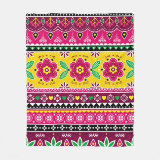 Indian or Pakistani truck art inspired seamless fo Fleecefilt