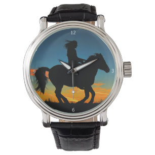 INDIAN PÅ EN HÄST ARMBANDSUR