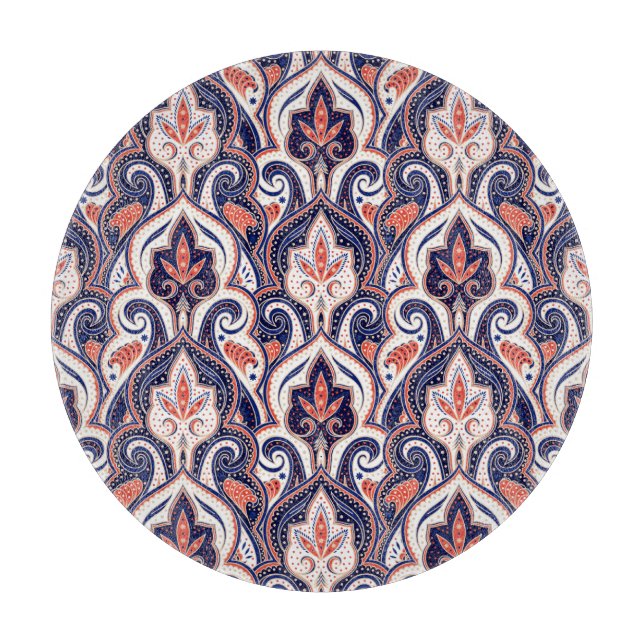 Indian Paisley: Blommigt Medallion Seamless. (Framsidan)