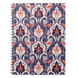 Indian Paisley: Blommigt Medallion Seamless. Anteckningsbok