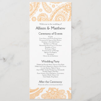 Indian Paisley Bröllopsprogram Program