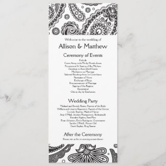 Indian Paisley Bröllopsprogram Program