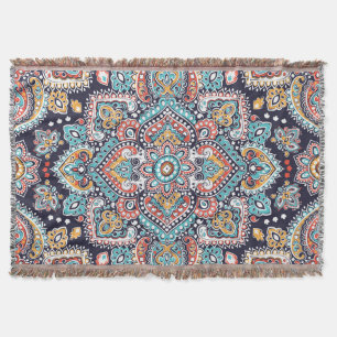 Indian Paisley: Ethnic Mandala Mönster Filt
