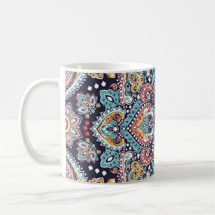 Indian Paisley: Ethnic Mandala Mönster Kaffemugg