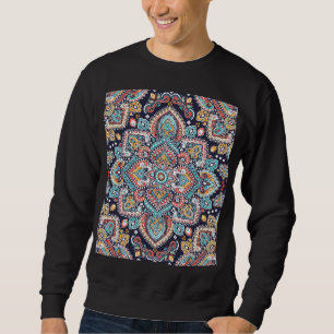 Indian Paisley: Ethnic Mandala Mönster Lång Ärmad Tröja