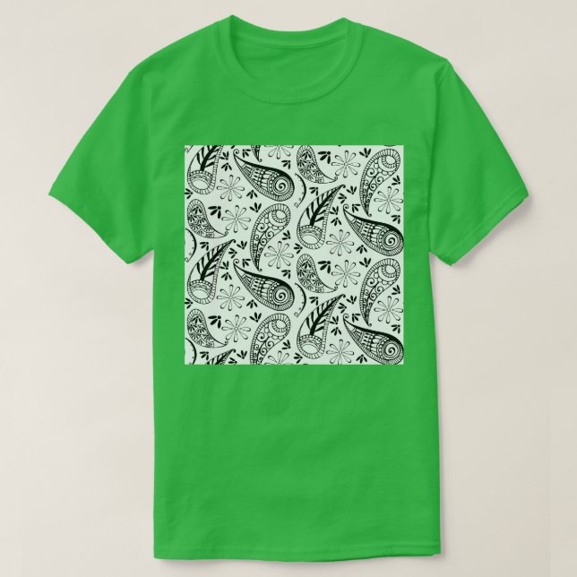 Indian Paisley Mönster Mankolam T Shirt (Design framsida)