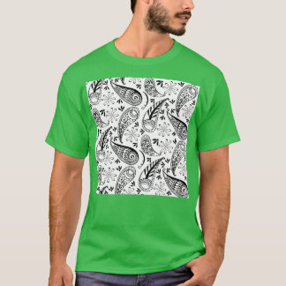 Indian Paisley Mönster Mankolam T Shirt