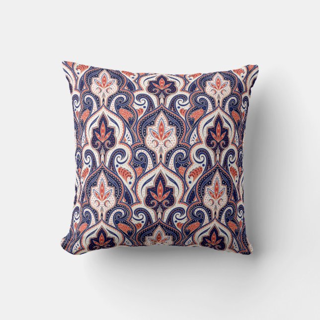 Indian paisley pattern seamless. Persian arabesque Kudde (Framsida)