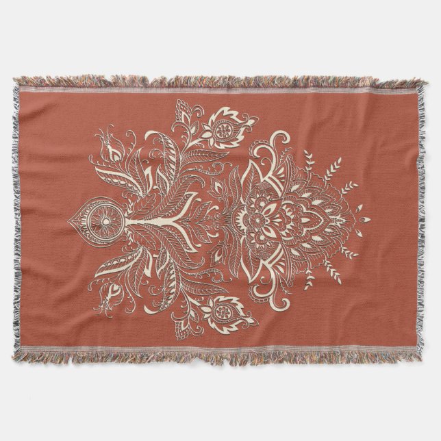 Indian Paisley - Throw Blanket Mysfilt (Framsidan)