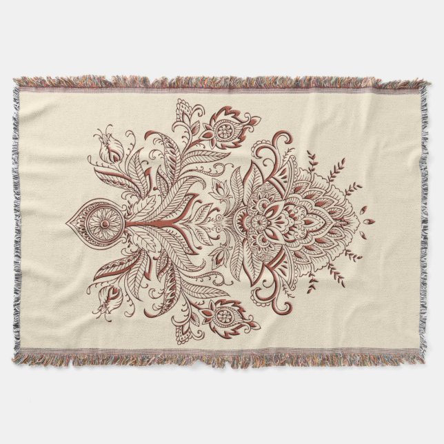 Indian Paisley - Throw Blanket Mysfilt (Framsidan)