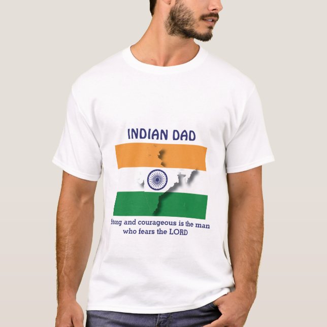 INDIAN PAPPA Stark djärv Personlig T Shirt (Framsida)