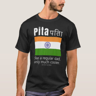 Indian Patriot Flagga Fars dag Indien Pappa T Shirt