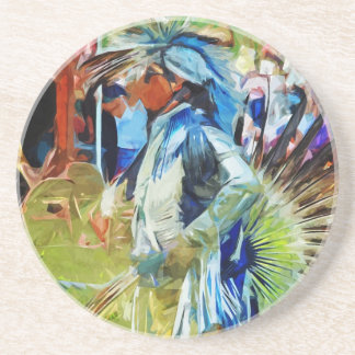 indian Pow Wow Dancer Underlägg Sandsten