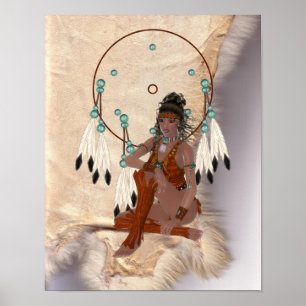 Indian Princess Dream Catcher Poster
