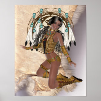 Indian Princess Mandala Poster