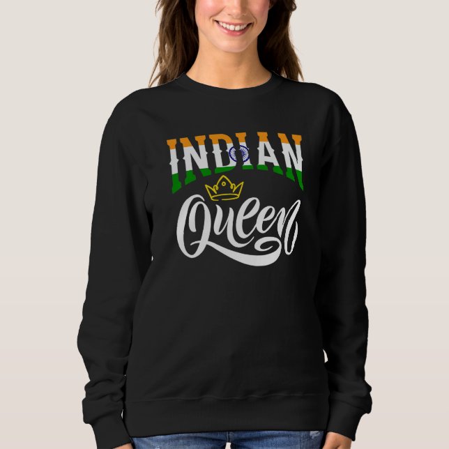 Indian Queen King India Indian India Flag Premium T Shirt (Framsida)