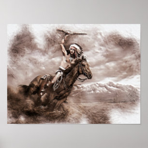 Indian Riding Horse Poster