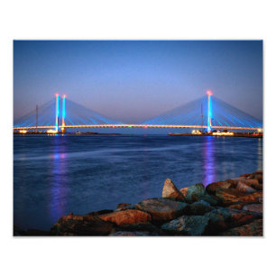 Indian River Bridge i Twilight Fototryck