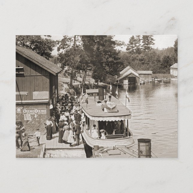 Indian River Michigan ångbåtsexkursion Vykort (Framsida)