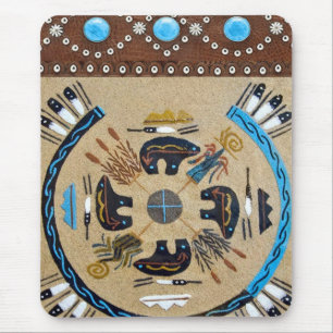 Indian "Sandpainting" westerna Mousepad Musmatta