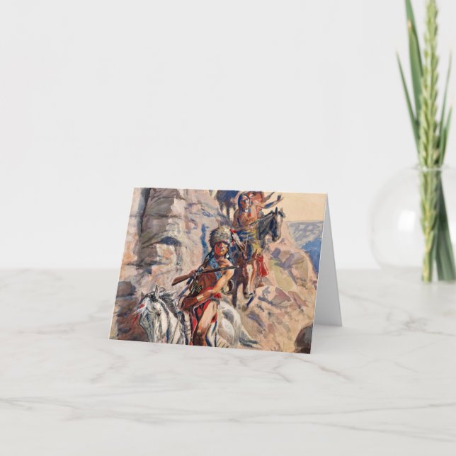 Indian Scouting Party, 1900 by Charles Marion Russ Tack Kort (Framsida)