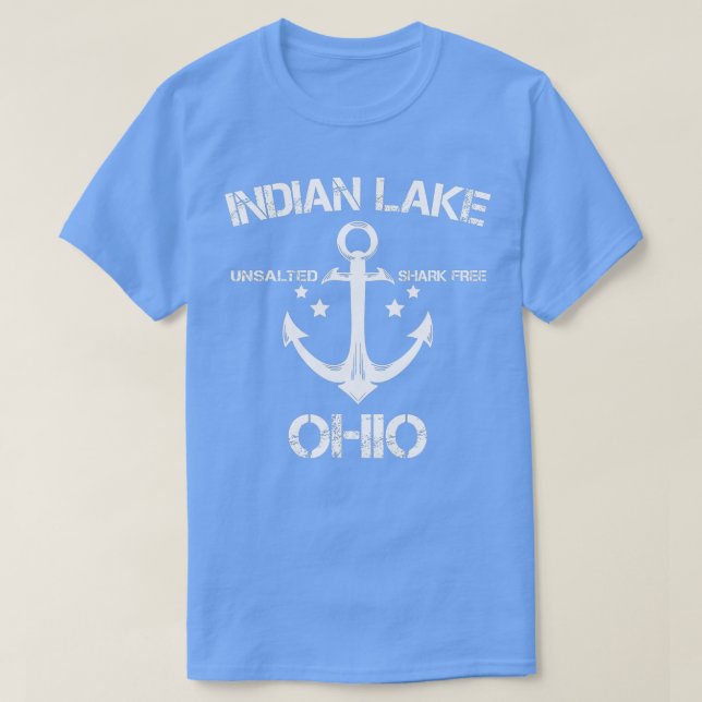 INDIAN SJÖ OHIO Funny Fishing Camping Summer Gift T Shirt (Design framsida)