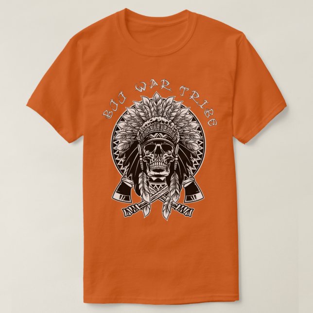 Indian Skull Jiu Jitsu Krig Tribe BJJ Fana T Shirt (Design framsida)