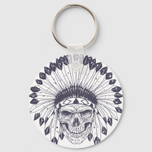Indian Skull Nyckelring