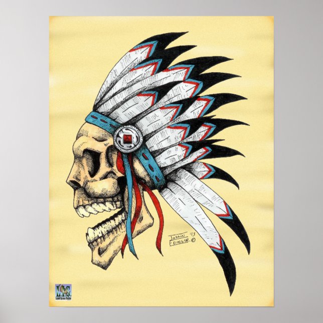 Indian Skull Poster (Framsidan)