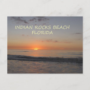 Indian Sten Beach Florida Sunset Vykort