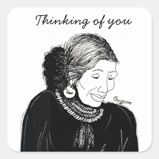 Indian Sticker Fyrkantigt Klistermärke (Framsida)