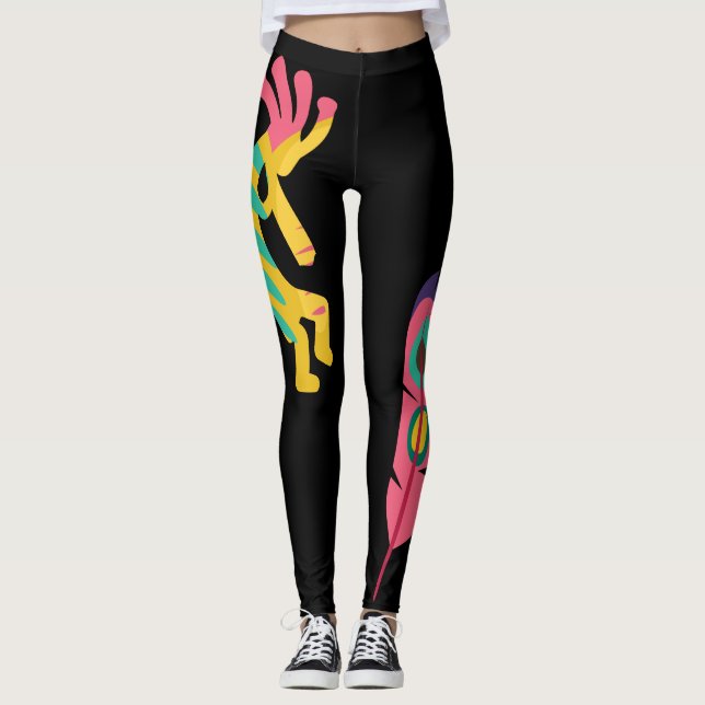 Indian Stil Kokopelli Leggings (Framsida)