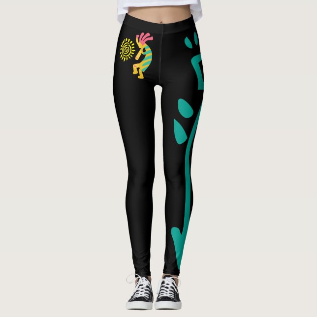 Indian Stil Kokopelli Leggings (Framsida)